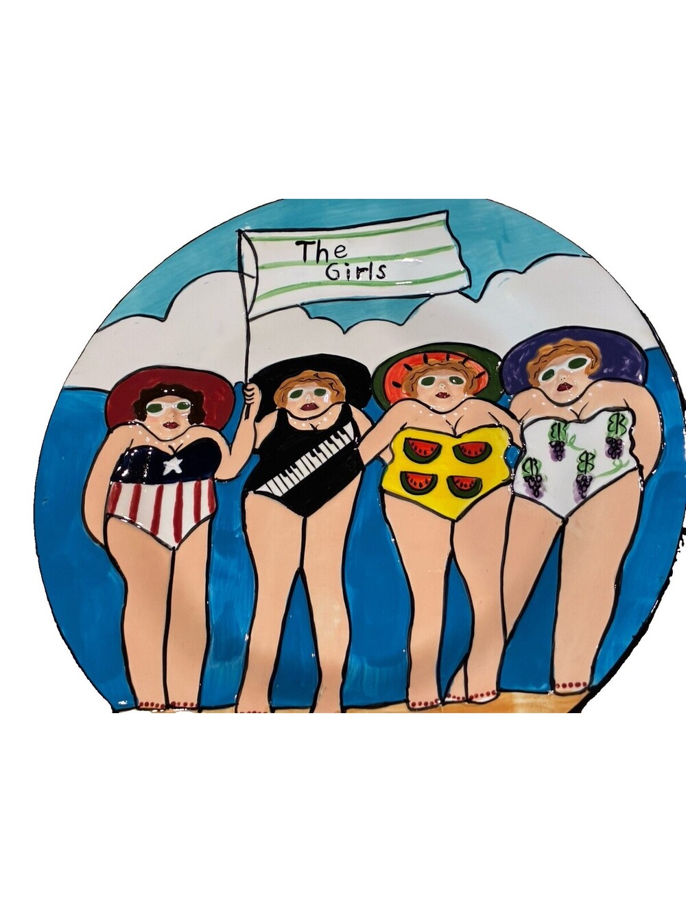 Westland Giftware Funseekers "The Girls" 6450 Ceramic 10in Decorative Plate